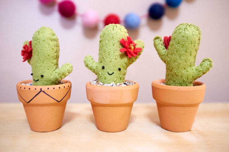 mini felt cacti